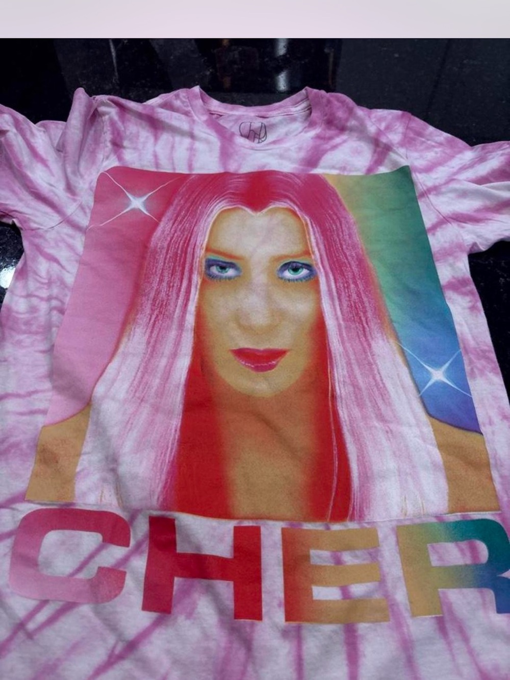 Cher Tie-Dye Graphic Tee - Pink Multi